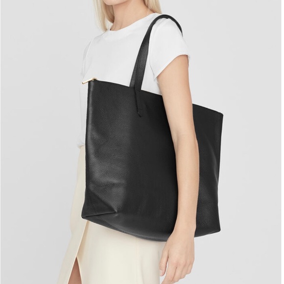 Cuyana Bags Nwt Cuyana Leather Zipper Tote Black Poshmark